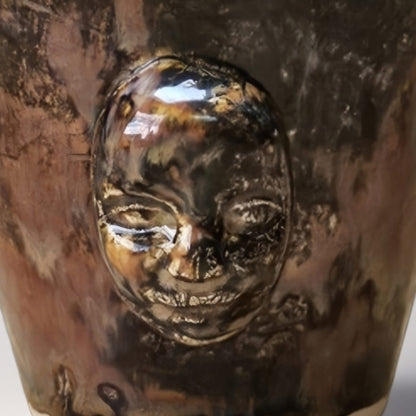 Life on Mars Ceramic Mini – Alien Relic for Shots & Succulents, Ø5×4.5 cm by Red Raven Pottery