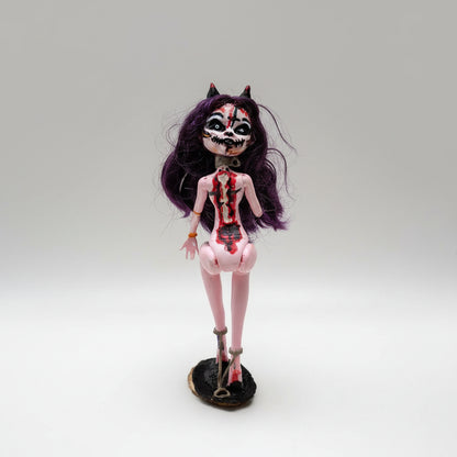 Lillith Spawn Painted Horror Doll – Customized Gothic Figurine, 27 cm by Hook & Hex