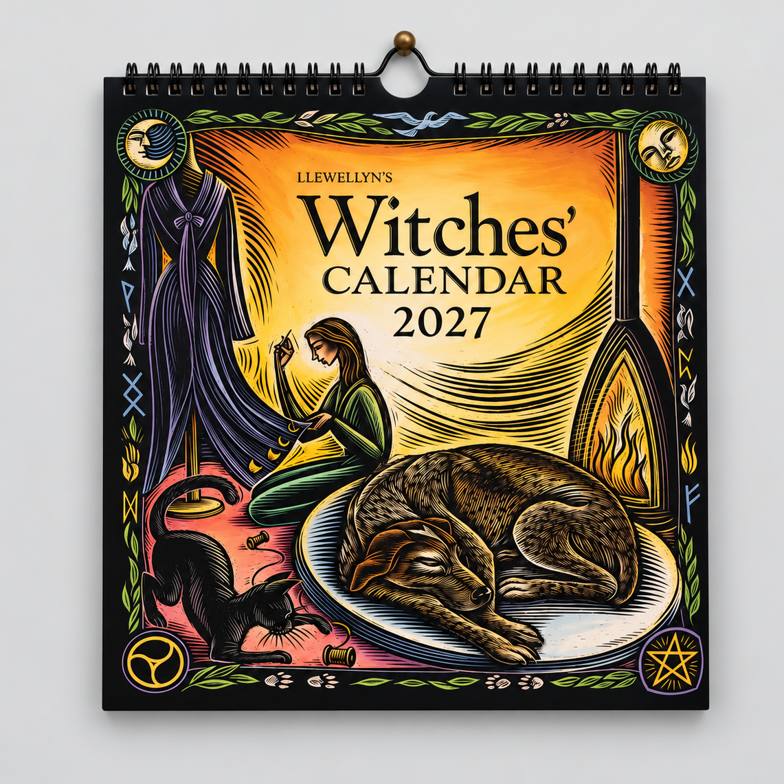 Llewellyn’s 2027 Witches’ Calendar – Pagan & Lunar Wall Calendar, 21 × 21 cm