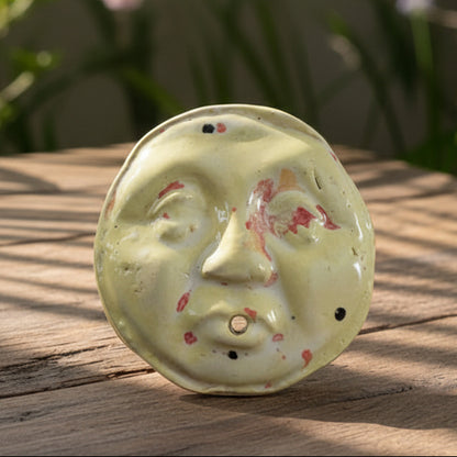 Lunar Dream Ceramic Incense Holder – Celestial Ritual Piece, Ø5 cm by Red Raven Pottery