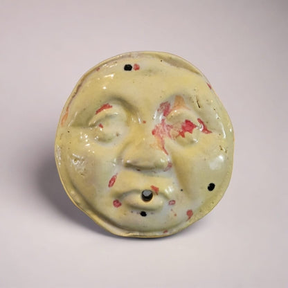 Lunar Dream Ceramic Incense Holder – Celestial Ritual Piece, Ø5 cm by Red Raven Pottery