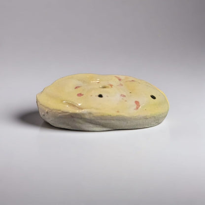 Lunar Dream Ceramic Incense Holder – Celestial Ritual Piece, Ø5 cm by Red Raven Pottery