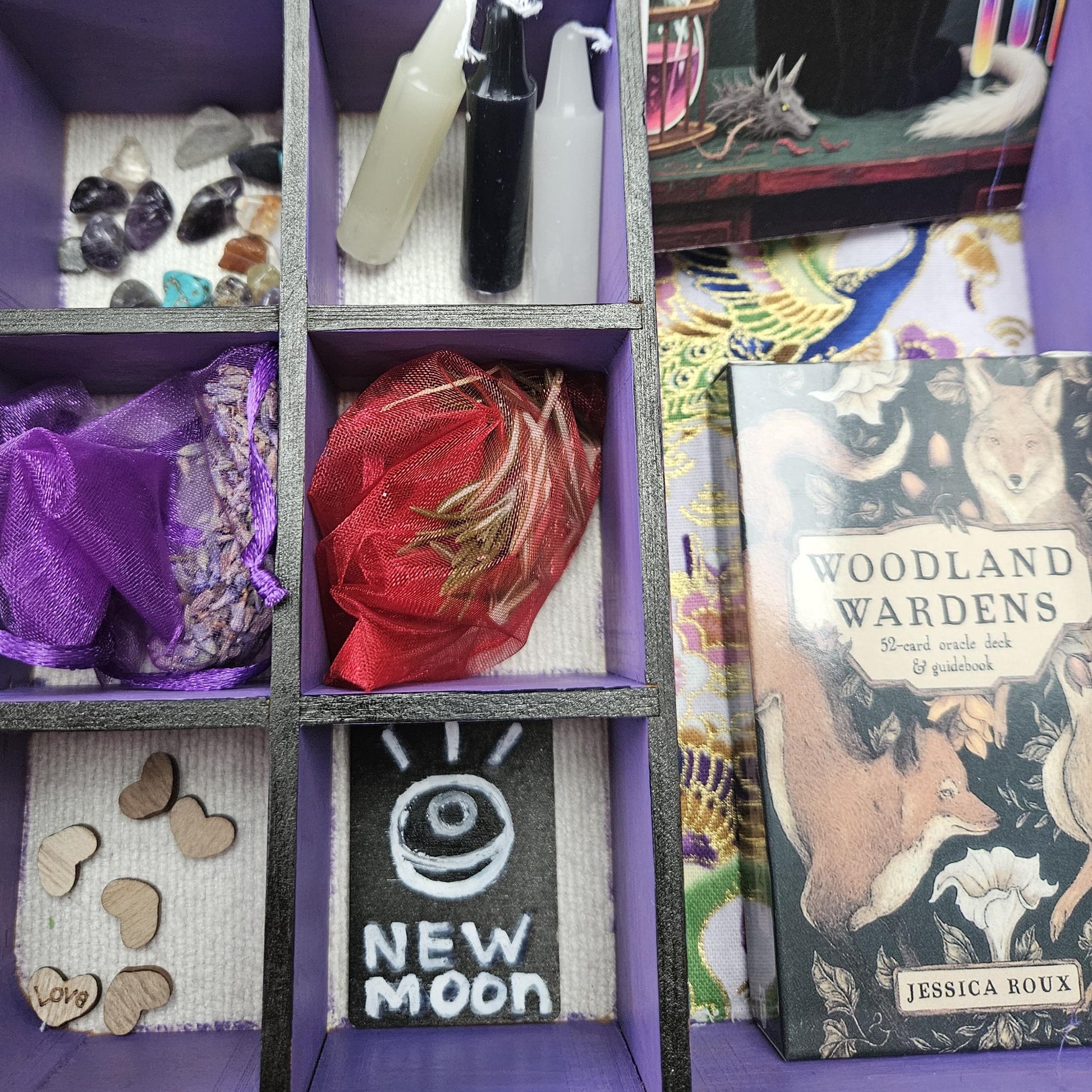 Lunar Tides Spell Box – Wooden Moon Ritual Kit, 30 × 23 × 5 cm by Hook & Hex