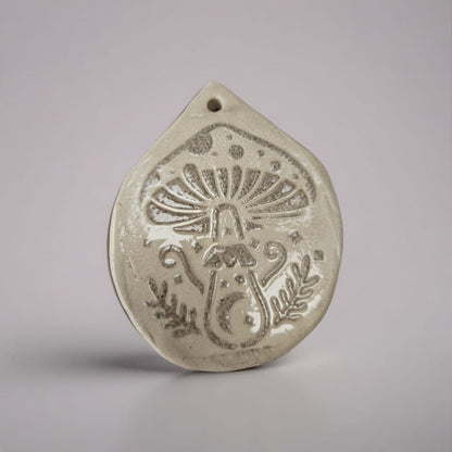 Magic Grove Ceramic Mushroom Ornament – Nature’s Quiet Enchantment, Ø7.5×8.5 cm by Red Raven Pottery