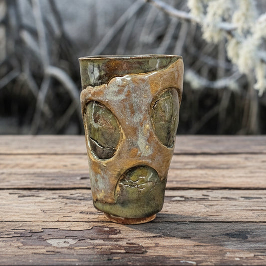 Mangrove Whisper Ceramic Vase – Rooted Woodland Stillness, Ø8×13 cm by Red Raven Pottery