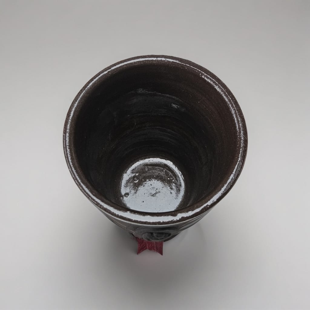 Marie Antoinette Ceramic Cup – Delicate Decadence In Porcelain Echo, Ø8×9 cm by Red Raven Pottery