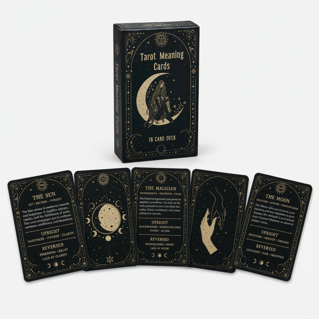 Meaning Tarot Deck – Celestial Guidance for Learners, 78 cards, 10×6 cm