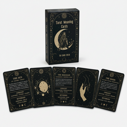 Meaning Tarot Deck – Celestial Guidance for Learners, 78 cards, 10×6 cm