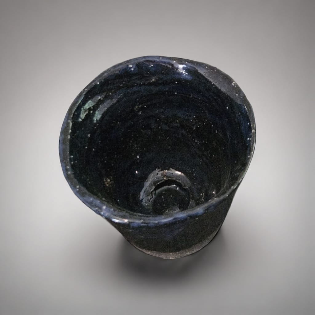 Midnight Blue Ceramic Mini – Ceremonial Intent for Shots & Succulents, Ø 5 × 5.5 cm by Red Raven Pottery