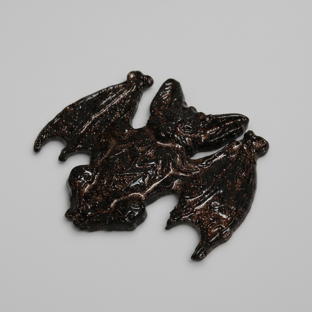 Midnight Sentinel Handmade Ceramic Wall Hanging – Nocturnal Bat Figurine, 15 × 12 cm by Red Raven Pottery