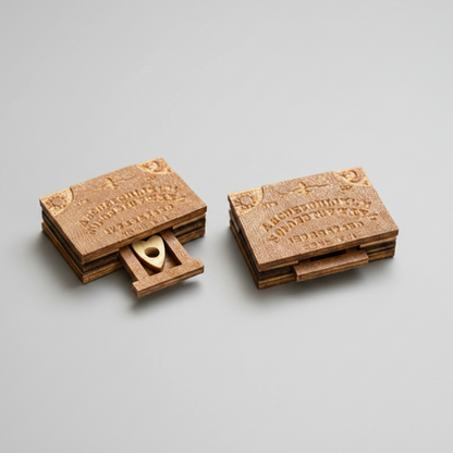 Miniature Ouija Board Charm – Tiny Board for Wandering Spirits, 2 × 3 cm
