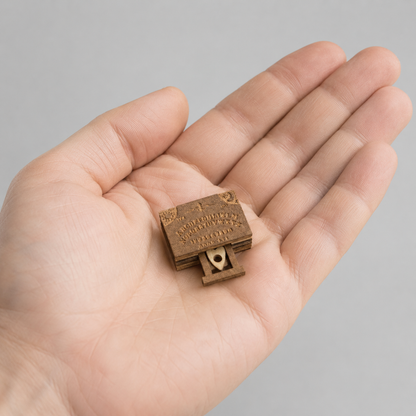 Miniature Ouija Board Charm – Tiny Board for Wandering Spirits, 2 × 3 cm