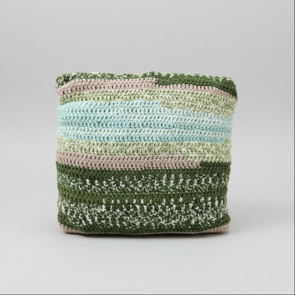 Misty Forest Crochet Cushion – Calm for Quiet Spaces, 34×34 cm by Hook & Hex