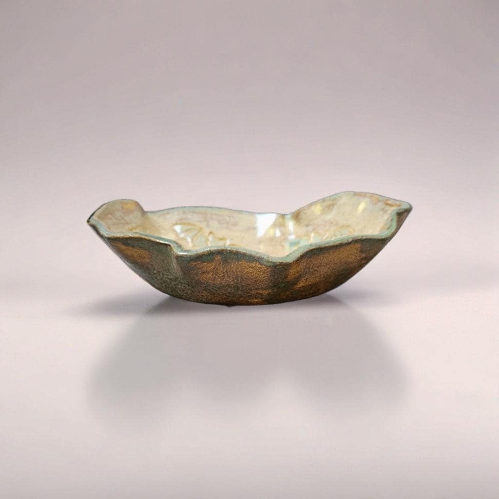Moonlit Bat Ceramic Bowl –  Dusklit Offering Vessel, Ø16 ×5 cm by Red Raven Pottery