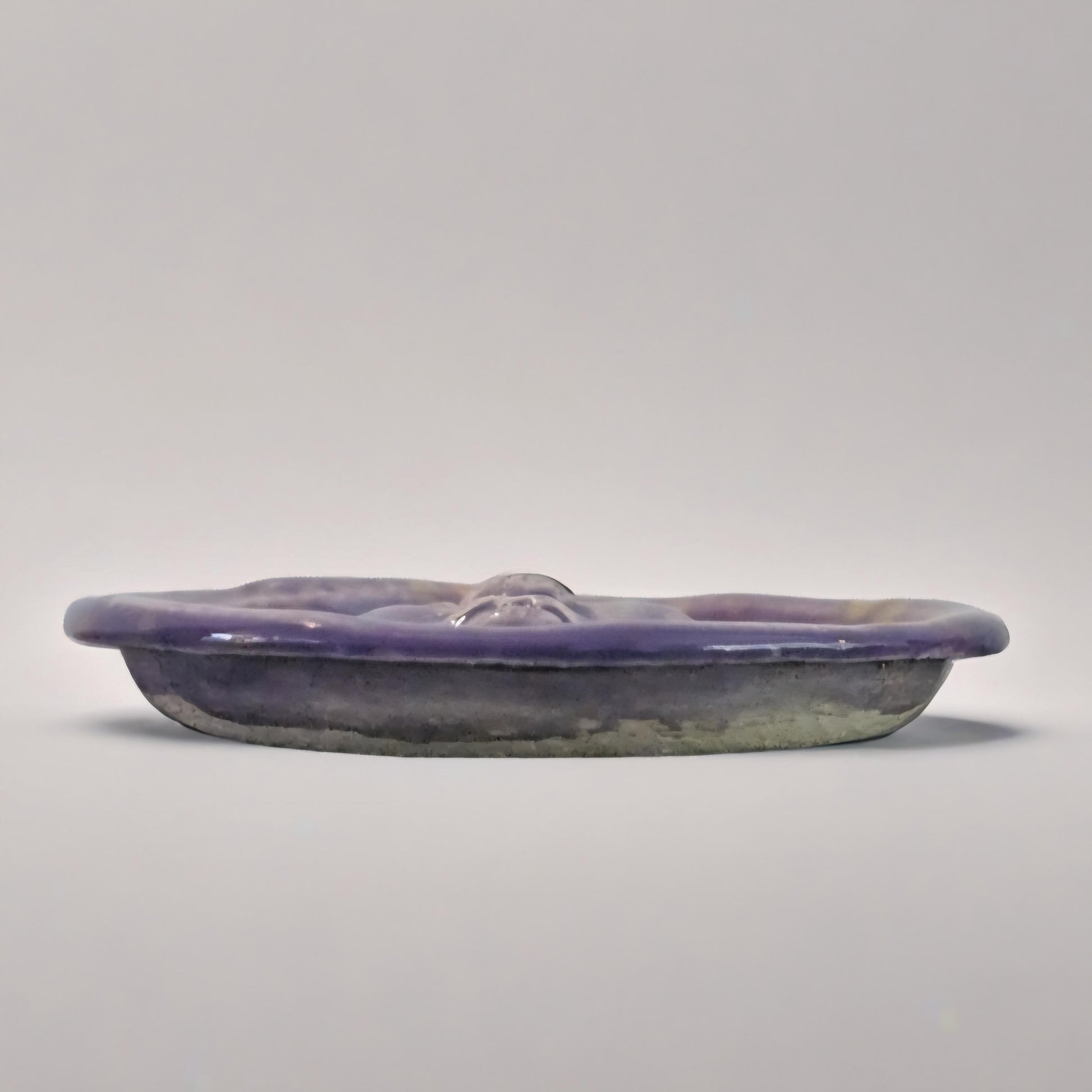 Moonlit Whisper Ceramic Incense Holder – Tranquil Lunar Offering, Ø8 cm by Red Raven Pottery