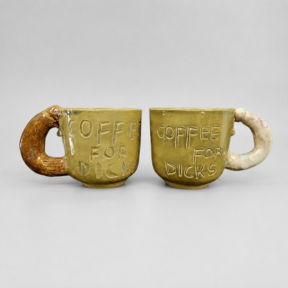 Morning Mischief Ceramic Mug – Cheeky Conversation Starter, Ø8.5 × 8 cm & Ø8.5 × 8 cm by Red Raven Pottery