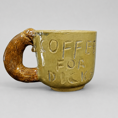 Morning Mischief Ceramic Mug – Cheeky Conversation Starter, Ø8.5 × 8 cm & Ø8.5 × 8 cm by Red Raven Pottery