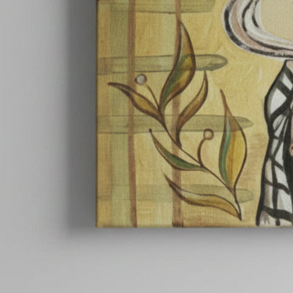 Morning Ritual Original Acrylic Painting – Coffee Moment Wall Art, 50×40 cm by Hook & Hex
