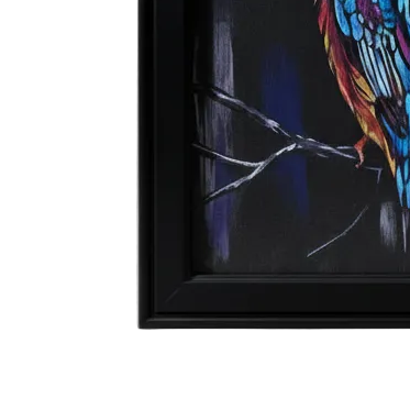Neon Current Kingfisher Painting – Hand-painted Original Artwork 35×26 cm by Hook & Hex
