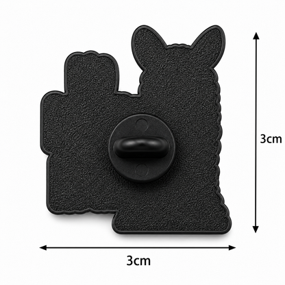 No Drama Llama Lapel Pin – Cool Llama Metal Badge, 3 × 3 cm