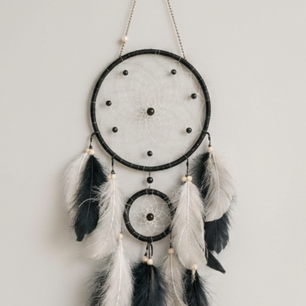 Nocturne Shadow Web Dreamcatcher - Talisman for Intuition & Depth, ~50 cm