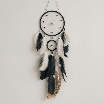 Nocturne Shadow Web Dreamcatcher - Talisman for Intuition & Depth, ~50 cm