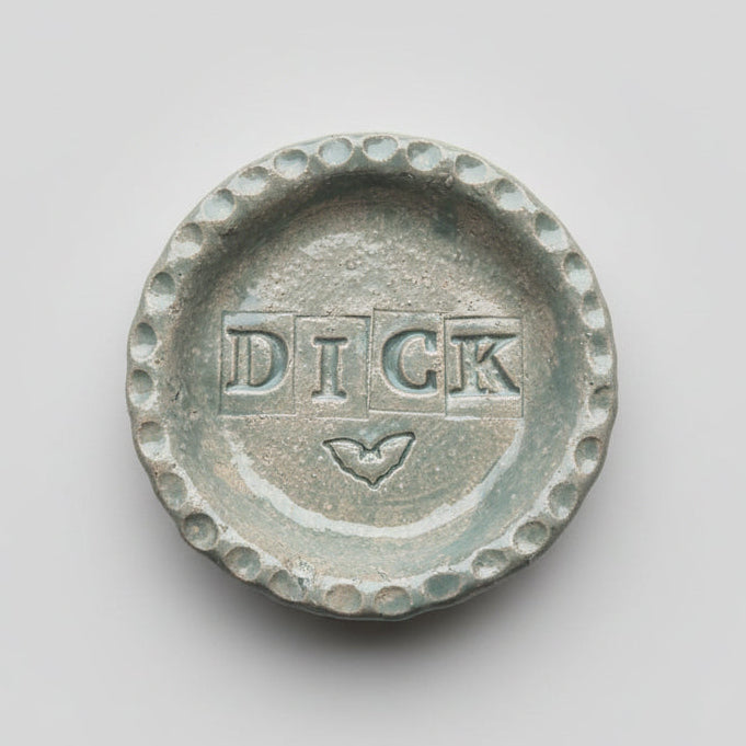 Not-So-Kind Handmade Ceramic Trinket Dish – Profane Little Catch-All, Ø9.5 × 1.5 cm by Red Raven Pottery