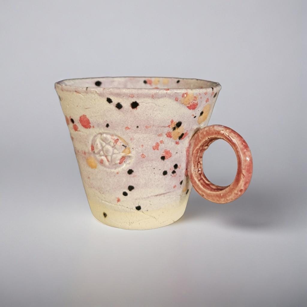 Occult Sweetness Ceramic Minis – Playful Duo for Espresso Shots, 5×6 cm by Red Raven Pottery