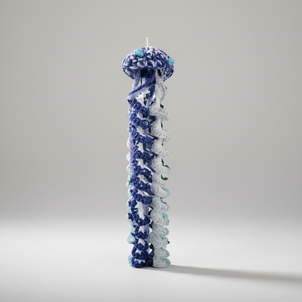 Ocean Drift Jellyfish Ornament – Hand-Crocheted Wall Hanging, 40 cm by Hook & Hex