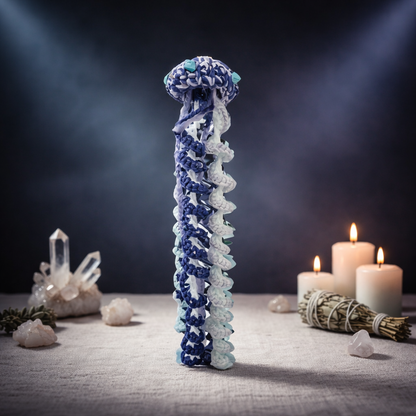 Ocean Drift Jellyfish Ornament – Hand-Crocheted Wall Hanging, 40 cm by Hook & Hex