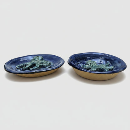 Octopus Drift Ceramic Incense Holder – Tide-Quiet Ritual Vessel, Ø8 x 1.5cm by Red Raven Pottery