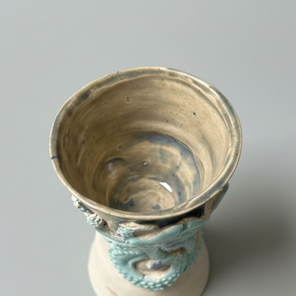 Octopus Drift Ceramic Planter – Creations From The Deep, Ø7×12cm by Red Raven Pottery