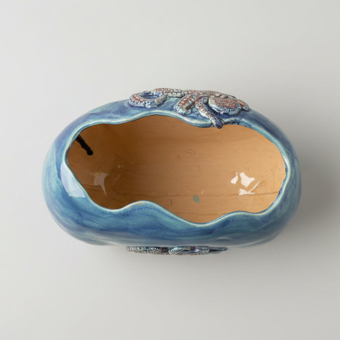 Octopus Drift Ceramic Vase – Tidal Spirit Vessel, 21×21×12 cm by Red Raven Pottery