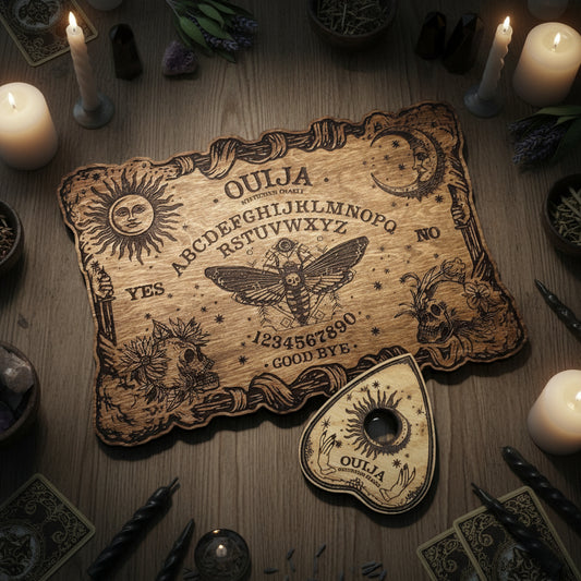 Ouija Spirit Board – Gothic Ritual Tool for Divination, 20×30 cm