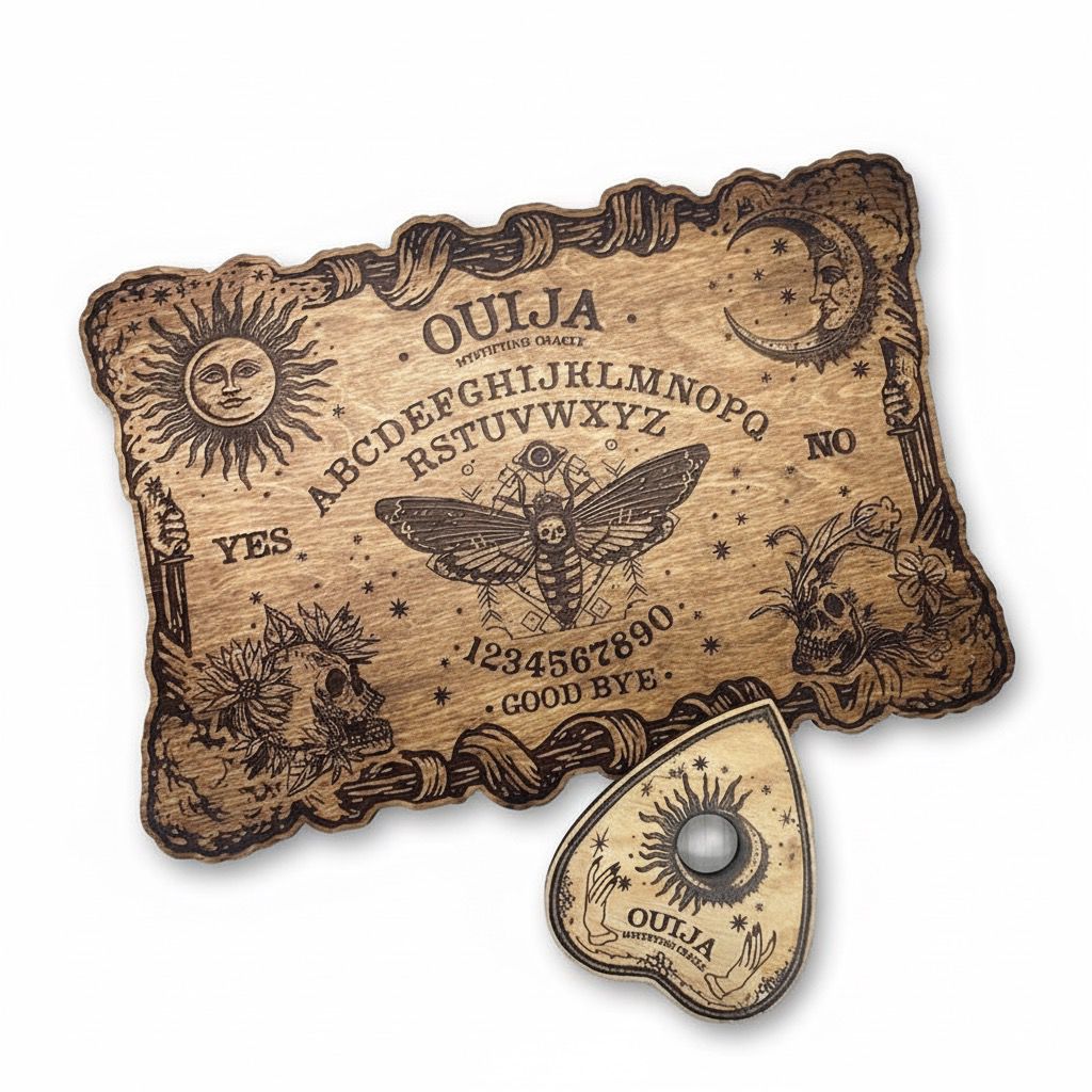 Ouija Spirit Board – Gothic Ritual Tool for Divination, 20×30 cm