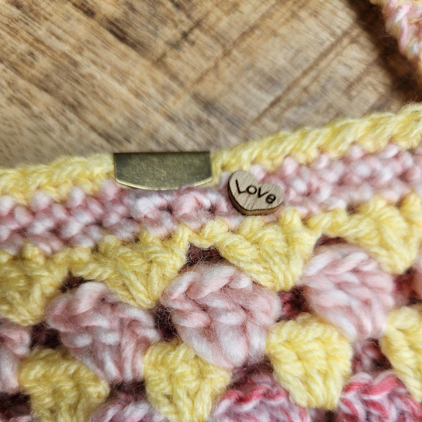 Pastel Bloom Crochet Bag – Floral Threaded Tote, 18 × 20 cm by Hook & Hex