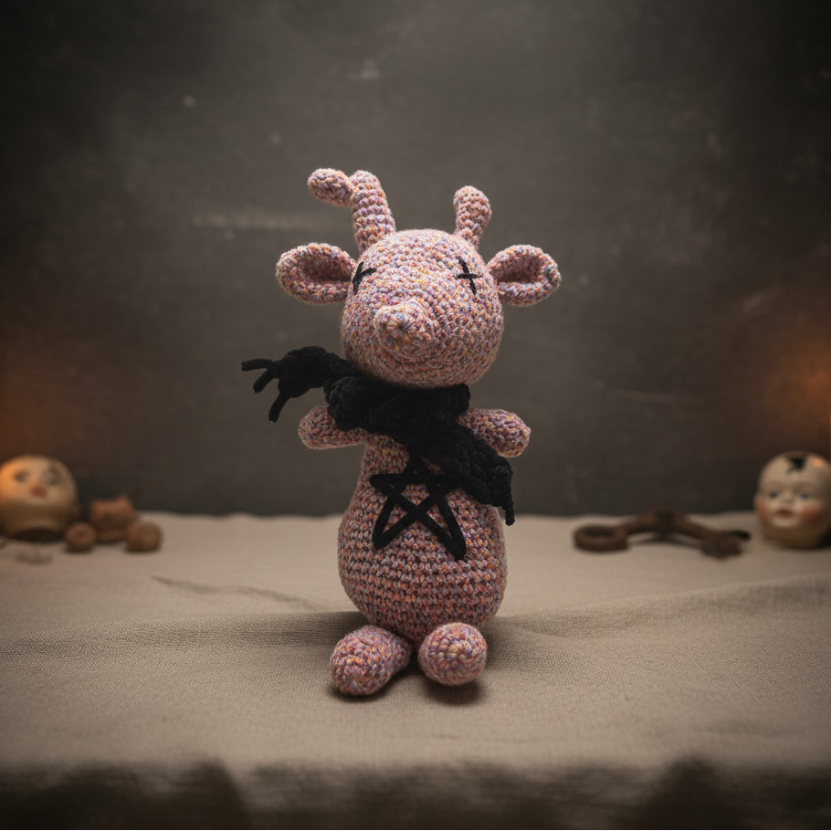 Pentadeer Crochet Plush – Forest Guardian Companion, 26 × 12 × 10 cm by Hook & Hex