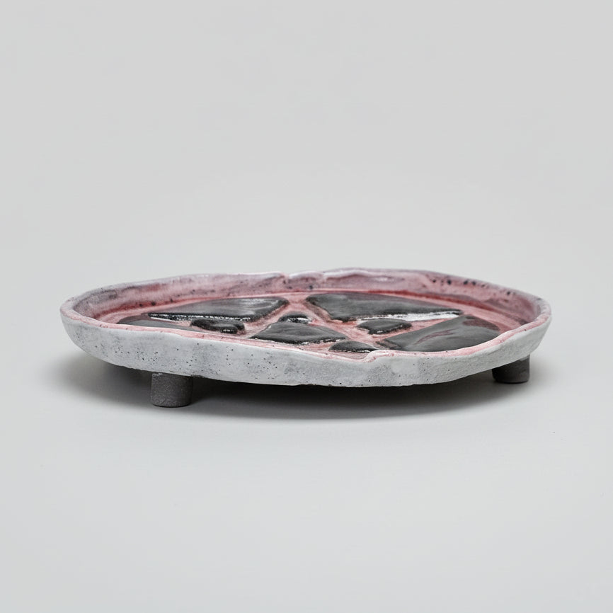 Pentagram Rituals Ceramic Dish – Grounded Protection In Clay, Ø14×2 cm by Red Raven Pottery