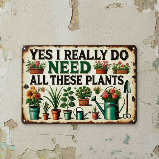 Plant Addict Wooden Sign – Botanical Joy Wall Art, 15×20 cm