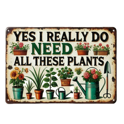 Plant Addict Wooden Sign – Botanical Joy Wall Art, 15×20 cm