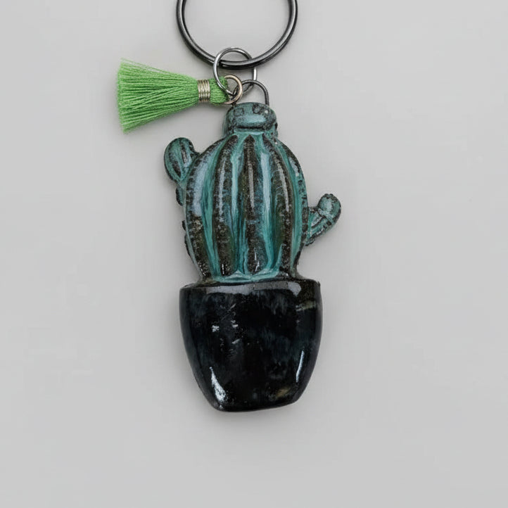 Pocket Prickle Keychain – Resilient Ceramic Charm, Ø 4 × 5 cm by Red Raven Pottery