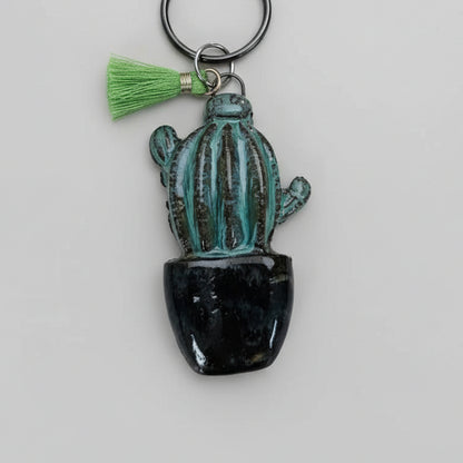 Pocket Prickle Keychain – Resilient Ceramic Charm, Ø 4 × 5 cm by Red Raven Pottery