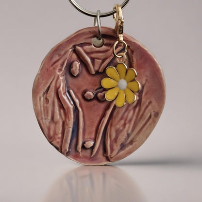 Podenco Power Keychain – Foster Parent Ceramic Charm, 4×3 cm, in 2 colors by Red Raven Pottery