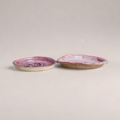 Podenco Pride Ceramic Trinket Dishes – Set of 2 Devotional Trays, Ø9 & Ø7 cm by Red Raven Pottery