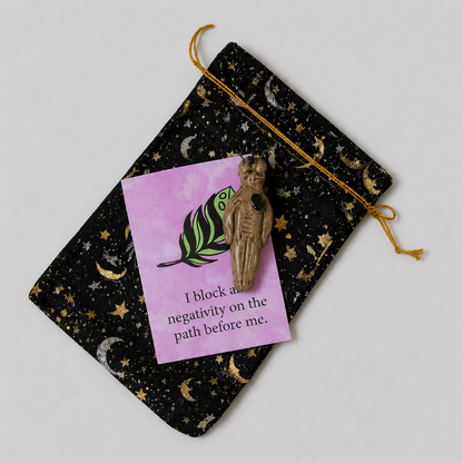 Poppet Ceramic Talisman – Affirmation Card Gift Set by Red Raven Pottery