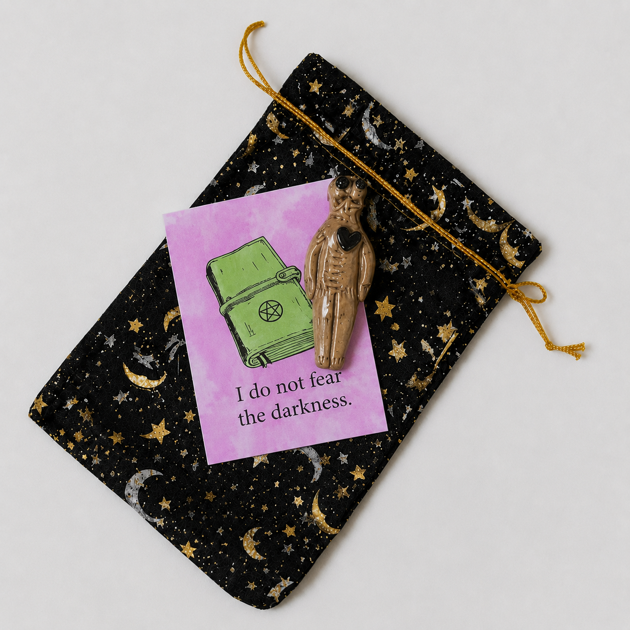 Poppet Ceramic Talisman – Affirmation Card Gift Set by Red Raven Pottery