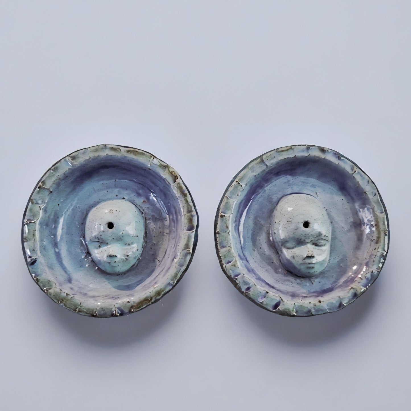 Porcelain Whisper Spirit Ceramic Incense Dish – Uncanny Quiet Offering, Ø8 cm by Red Raven Pottery