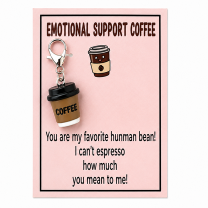 Positive Pocket Charm Keyring – Tiny Token of Encouragement, ~8 × 5.5 cm
