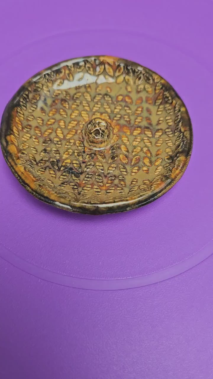 Handmade incense holder ceramic