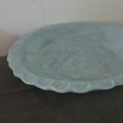 Sea Bloom Ceramic Dinnerplate – Canary Light in Glaze, Ø 21 × 3 cm